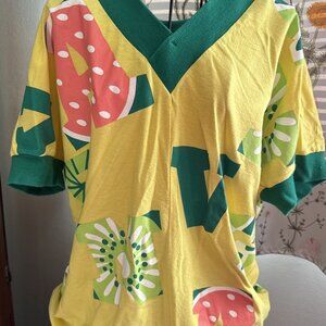 Awakening Veganic Lifestyle L shirt fruit abstract unique quirky rare art 2wear